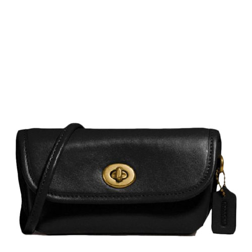 COACH/蔻馳 Originals系列女士純色皮革旋扣翻蓋開(kāi)合單肩包斜挎包腰包女包 315B4 多色可選