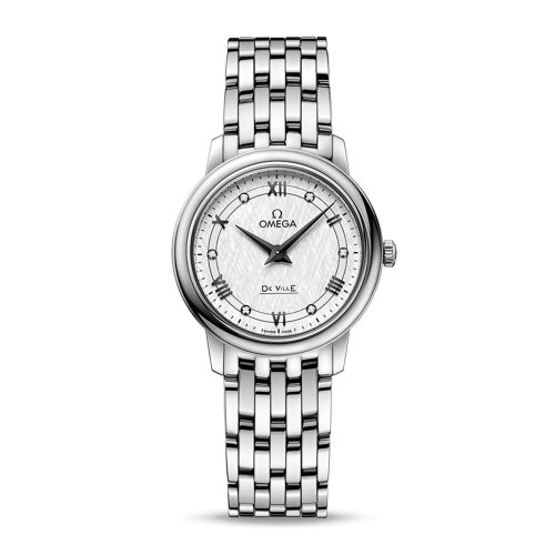 OMEGA/歐米茄 碟飛系列 典雅 精鋼 鉆石刻度 石英機(jī)芯 女士腕表 424.10.27.60.52.002