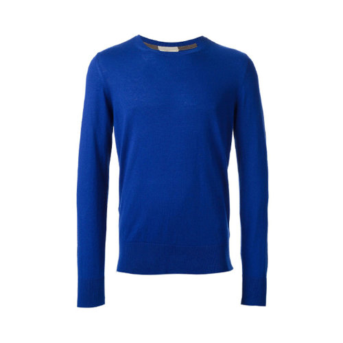 BURBERRY/博柏利 男士純色山羊絨混紡棉質徽標圓領毛衣 394364 多色可選