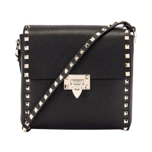  Valentino/華倫天奴 女士黑色皮革單肩包 TW2B0F94 VSF 0NO PLSX