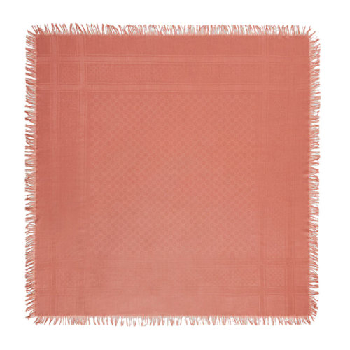 GUCCI/古馳 女士粉紅色提花羊毛真絲混紡絲巾圍巾圍脖 201494-3G869-5900