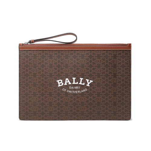 BALLY/巴利 男士TPU扁平手拿包老花圖案 BOLLIS LARGE TML