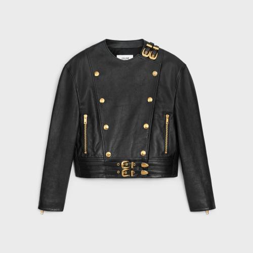  CELINE賽琳思琳 22年秋冬 女士 夾克 柔軟羊皮革2?？蹔A克 2ED73305Q.38NO