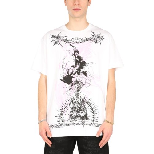 Givenchy/紀梵希 男裝 男士 白色棉質(zhì)時尚短袖T恤 BM71583Y6B-100