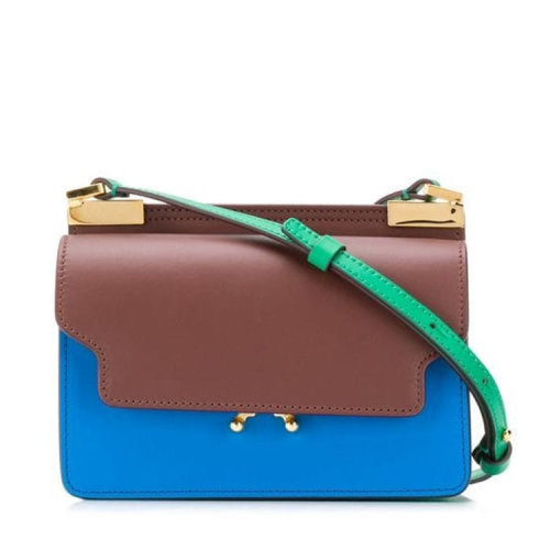 MARNI/瑪尼 19年春夏 小方包 女性 拼色 復古 單肩包 SBMPZ13U29LV589