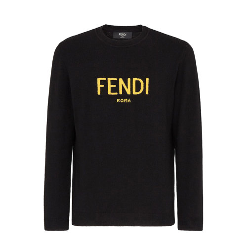 FENDI/芬迪  男士黑色羊絨毛衣 FZY130AE3WF13HJ