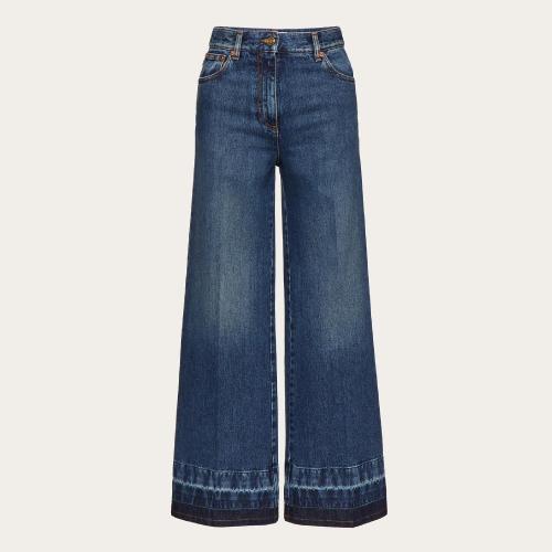  VALENTINO華倫天奴 22年秋冬 女士 牛仔褲 JEAN EN DENIM BLEU DéLA_Vé 1B3DD13U79E558