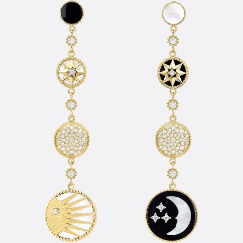  DIOR迪奧 22年春夏 女士 耳環(huán) Boucles doreilles Rose des vents et Rose Celeste JSAM94005_