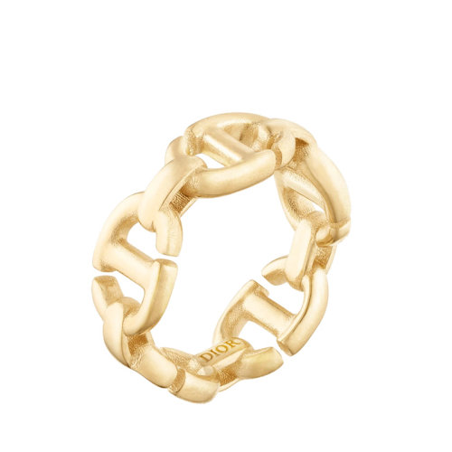 DIOR/迪奧  CD NAVY系列 鍍金金屬CD標(biāo)志戒指 R1070CDNMT_D300