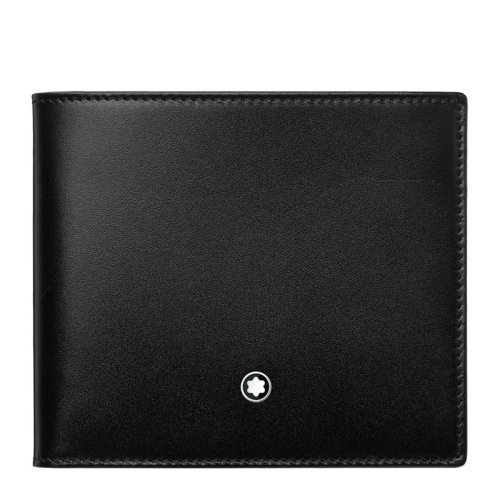 MontBlanc/萬寶龍 男士經(jīng)典時尚皮革黑色對折錢包錢夾男包 118297