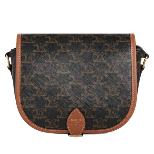 celine/賽琳FOLCO TRIOMPHE帆布手袋 馬鞍包