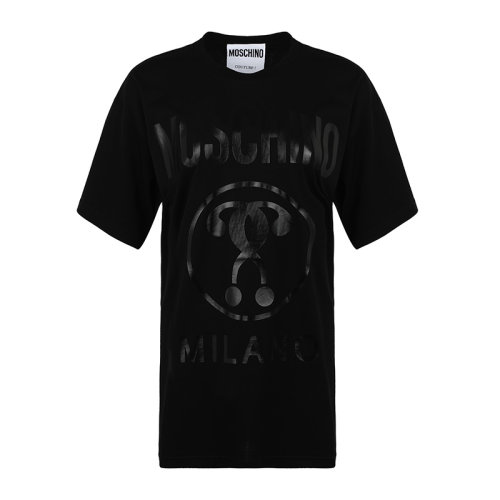 MOSCHINO/莫斯奇諾棉質(zhì)寬松雙問號女士短袖T恤A071405401
