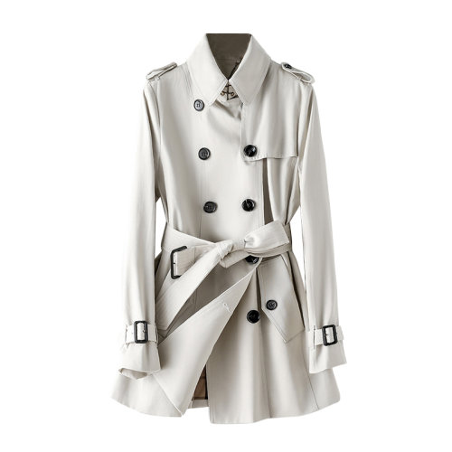 GeleiStory/GeleiStory  風(fēng)衣女中長款2022秋冬新款氣質(zhì)經(jīng)典純棉防水風(fēng)衣女士風(fēng)衣