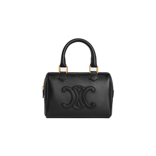 CELINE/賽琳 23春夏新款 女士黑色小牛皮拉鏈開合調(diào)節(jié)肩帶單肩斜挎包197583DU3.38NO