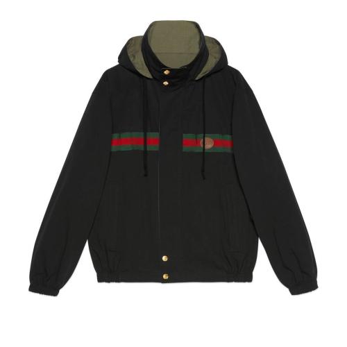  GUCCI古馳 22年秋冬 男士 雙面尼龍棉混紡?qiáng)A克 639277 Z8AJT 1043