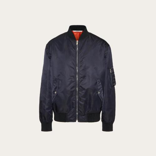  VALENTINO華倫天奴 22年秋冬 男士 夾克 BOMBER EN NYLON IMPRIMé VALENTINO NEON UNIVERSE X