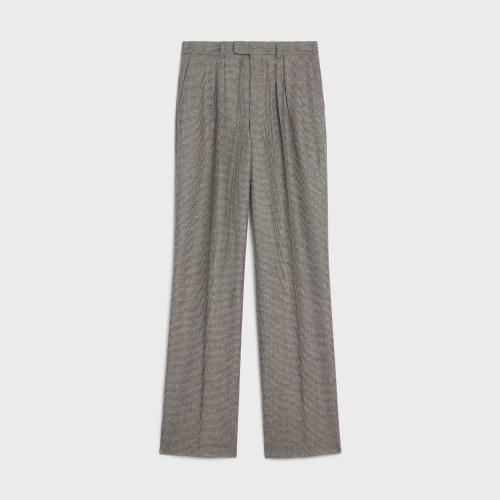  CELINE賽琳思琳 22年秋冬 女士 休閑褲 MARGARET法蘭絨長褲 2P666497R.19EF