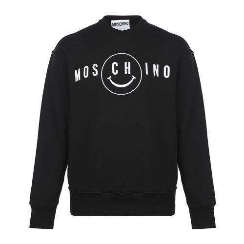 MOSCHINO/莫斯奇諾22春夏刺繡Smile徽標棉質(zhì)寬松男士套頭衛(wèi)衣男衛(wèi)衣J170920281