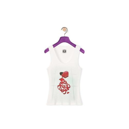  LOEWE羅意威 22年秋冬 女士 背心 Nail Polish tank top in cotton and elastane S540Y23X08-9