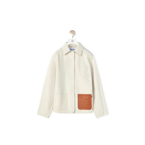 LOEWE羅意威 22年秋冬 女士 夾克 Workwear jacket in cotton and linen S359Y02X64-2370