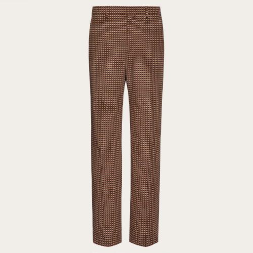  VALENTINO華倫天奴 22年秋冬 男士 休閑褲 PANTALON EN LAINE A_VEC IMPRIMé MINISTUD 1V3RBI