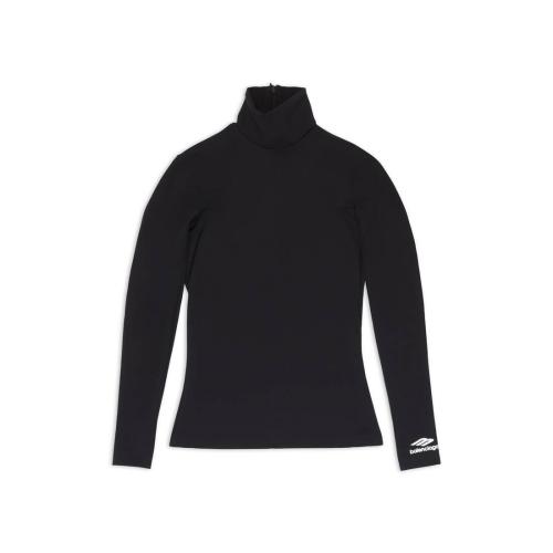  BALENCIAGA巴黎世家 22年秋冬 女士 針織衫 Womens 3b Sports Icon Turtleneck in Black 72008