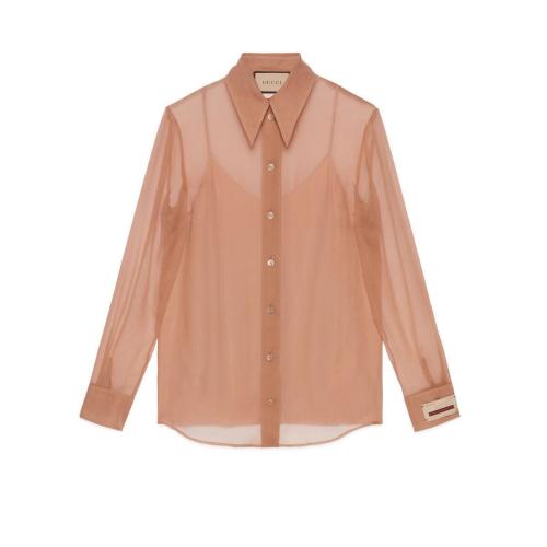  GUCCI古馳 22年秋冬 女士 真絲雪紡襯衫 679295 ZHS57 2468