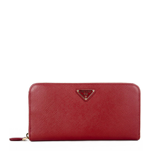 PRADA/普拉達 女士紅色牛皮錢包錢夾手拿包 1ML506 QHH F068Z