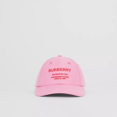  BURBERRY 22年秋冬 男士 Horseferry 圖案棉質斜紋棒球帽 80487251