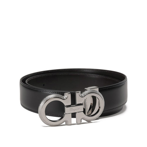 Salvatore Ferragamo/菲拉格慕 【22秋冬新款】 男士牛皮革可裁剪GANCINI板扣式雙面皮帶腰帶3.5cm 670141