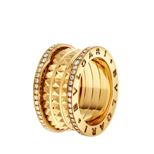 BVLGARI/寶格麗 B.ZERO1系列 k金四排戒指鑲邊鉆石密釘戒指/指環(huán)  357902