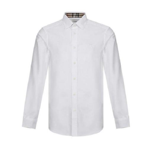  BURBERRY/博柏利 男士白色棉質(zhì)長袖襯衫 80245141