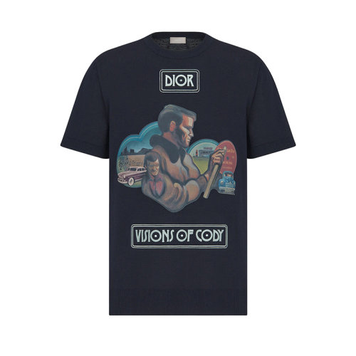 DIOR/迪奧 22年春夏新款 男士黑色純棉寬松版型短袖POLO衫293M652AT442_C586