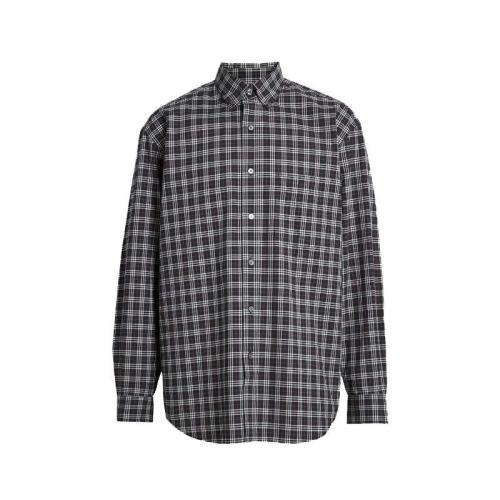  BURBERRY/博柏利 男士混色棉質(zhì)紐扣長袖襯衫 80031511 PLFSX