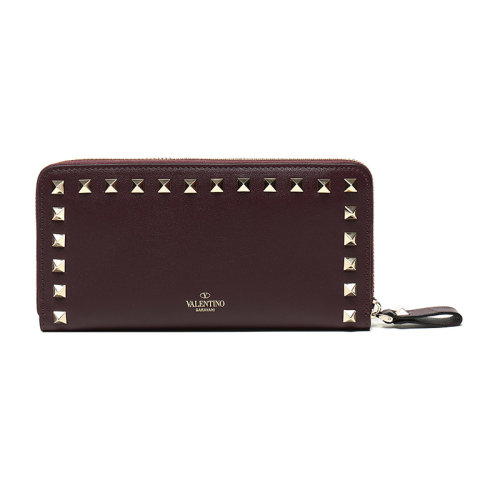 Valentino/華倫天奴 女士皮質(zhì)長(zhǎng)款拉鏈錢包錢夾 SW2P0645BOL