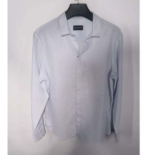 Emporio Armani/安普里奧阿瑪尼/淺藍(lán)色男士長(zhǎng)袖襯衫