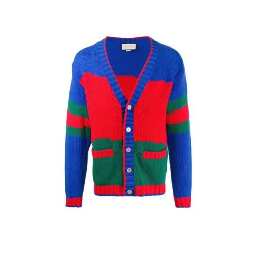 GUCCI/經(jīng)典拼色羊毛開衫 598692/XKA14 6051男女同款