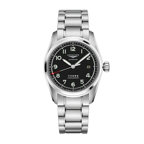 LONGINES/浪琴 先行者系列 男士啞光黑自動(dòng)機(jī)械精鋼防表殼表帶刮藍(lán)寶石水晶鏡面腕表40毫米L3.810.4.53.6