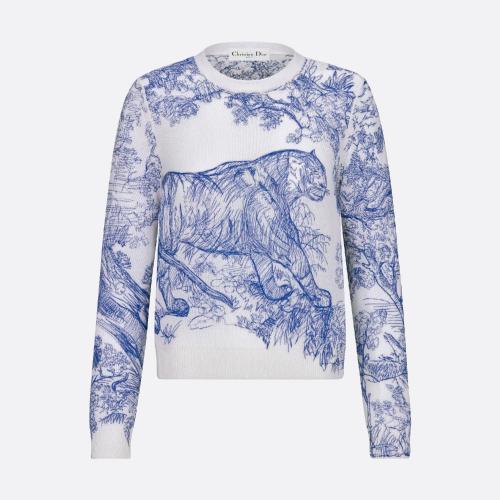  DIOR迪奧 22年秋冬 女士 針織衫 Pull brode Dioriviera 214S4_M118_X5882