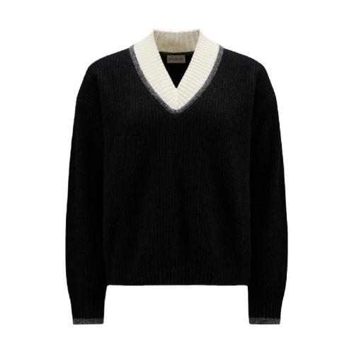  MONCLER蒙可蒙克萊 22年秋冬 女士 針織衫 Wool V-Neck Jumper H20939D00001M1115999