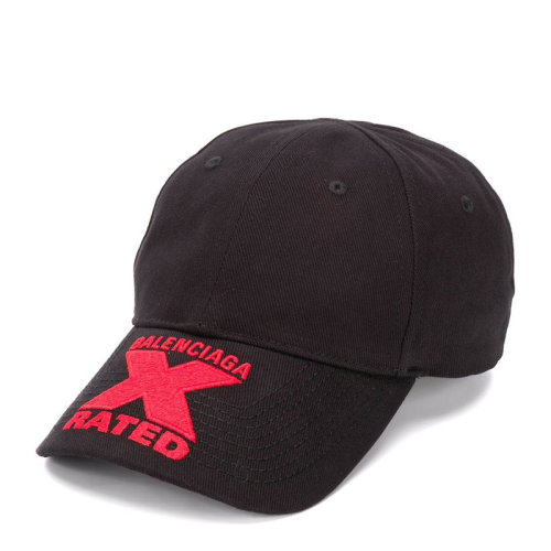 Balenciaga/巴黎世家 男士黑色棉質(zhì)帽檐大LOGO遮陽帽鴨舌帽男帽 617144-410B2-1074