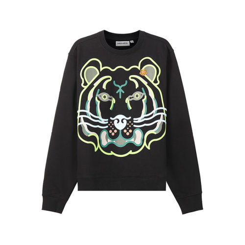 KENZO/高田賢三【22春夏新款】男士棉質(zhì)加絨款K-Tiger圓領(lǐng)長(zhǎng)袖衛(wèi)衣運(yùn)動(dòng)衫 5SW033 4MO