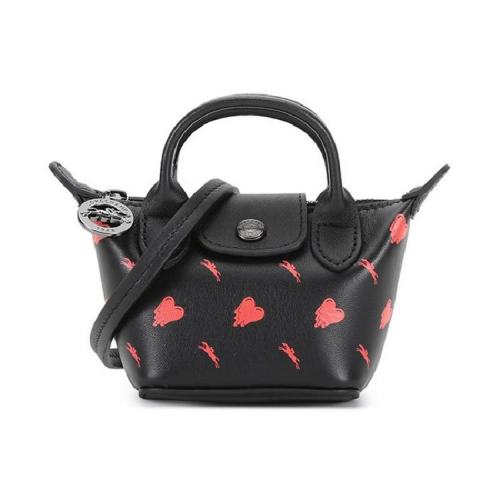  Longchamp/瓏驤 女士黑色皮革單肩斜挎手提包 10099 EUA 001 PLSX