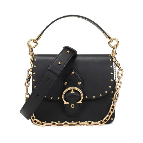 COACH/蔻馳 女包 鉚釘裝飾 鏈條方包 金屬風4600