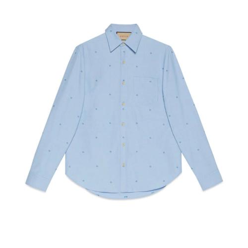  GUCCI古馳 22年秋冬 男士 GG牛津棉襯衫 703396 ZAIUJ 4482