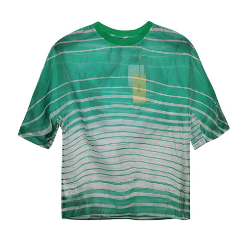 Emporio Armani/安普里奧阿瑪尼 男士綠色條紋短袖T恤