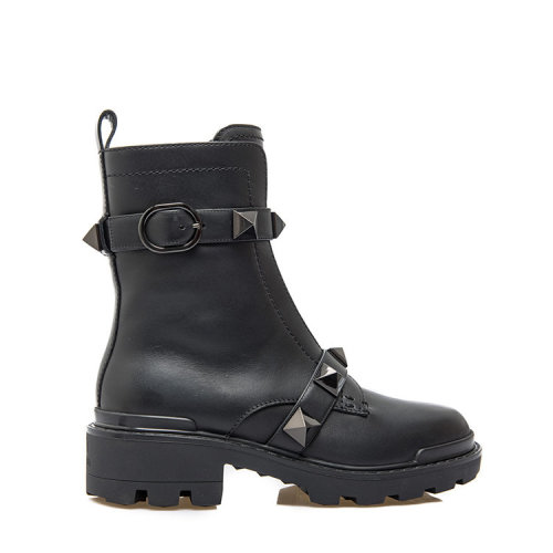  VALENTINO/華倫天奴  女士黑色皮革短靴 WW2S0CJ3FYP0NO