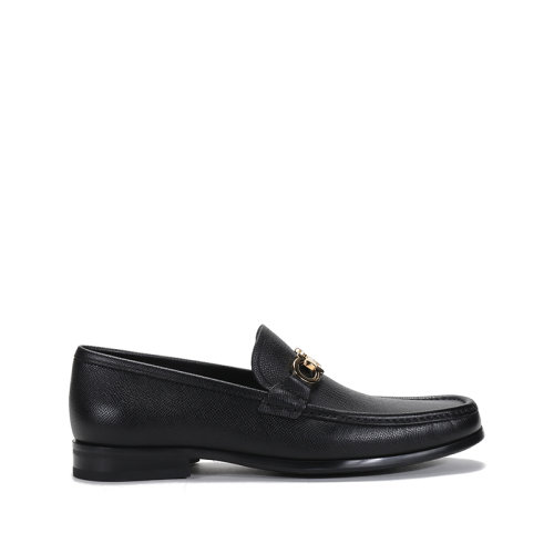 Salvatore Ferragamo/菲拉格慕 男士CHRIS系列牛皮GANCINI雙面扣飾莫卡辛鞋皮鞋 0740679