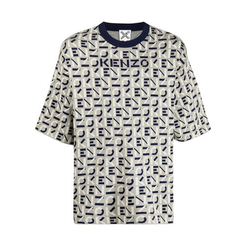 KENZO/高田賢三 凱卓男裝 時尚百搭 男士 混色棉質(zhì)圓領(lǐng)短袖T恤 FB55PU5823SC.95 HJH012AB