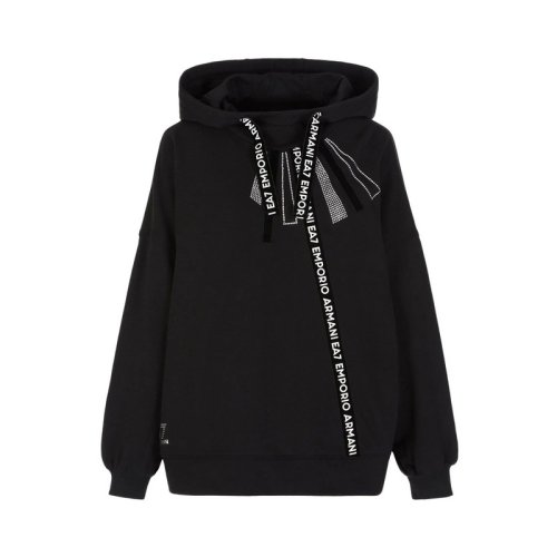  Emporio Armani/安普里奧阿瑪尼 女士黑色棉質(zhì)衛(wèi)衣 6KTM13 TJ6PZ 1200 PLFSX